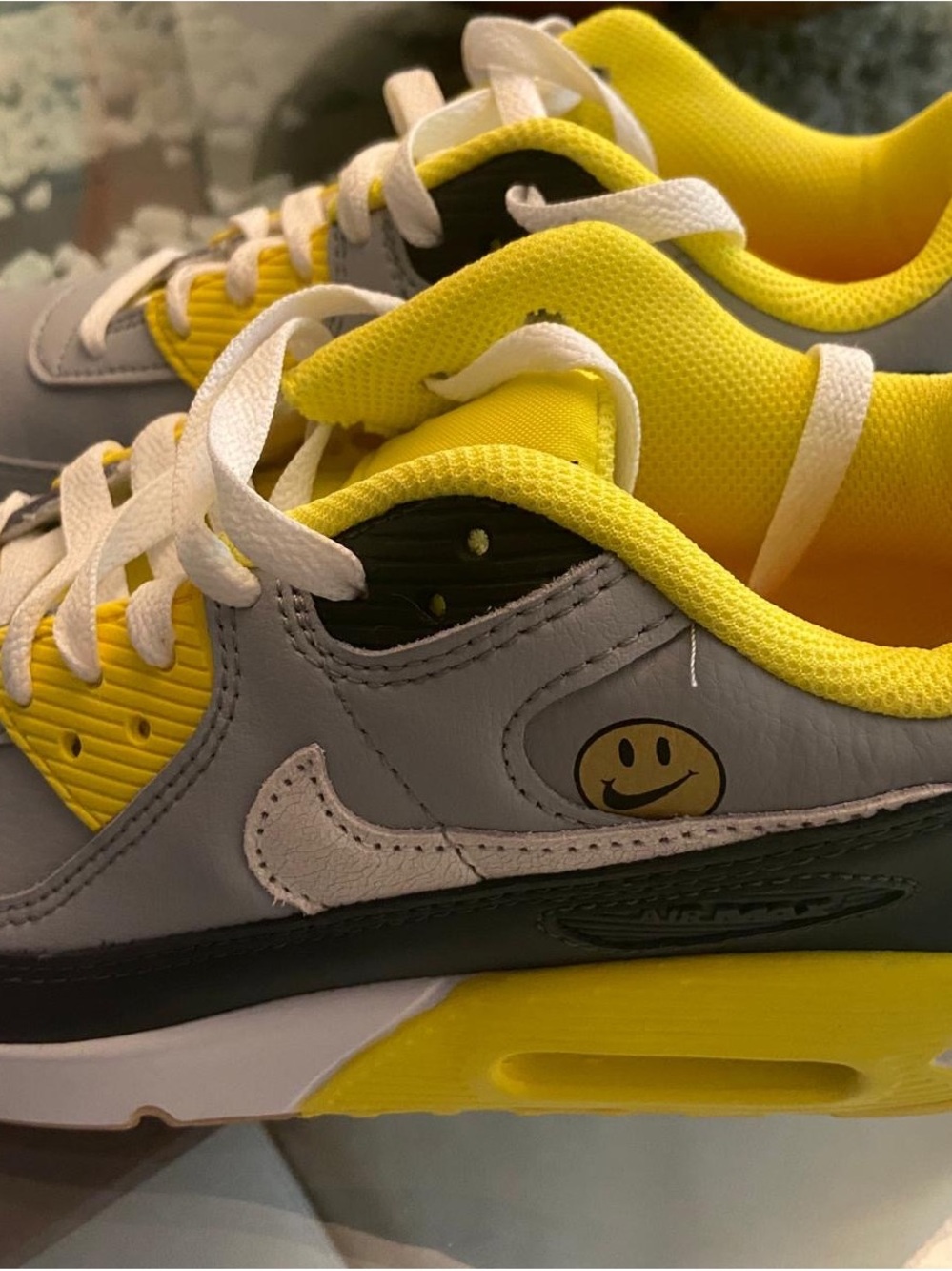 Nike Yellow, White and Black Air Sneakers - Picture 5 of 6